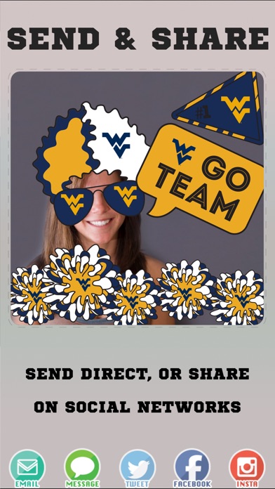 West Virginia Mountaineers Selfie Stickers screenshot 4