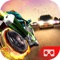 Thrilling dirt bike racing in traffic rush to become a highway rider by dodging and showing stunts against highway traffic in most wanted bike stunt racing in VR Crazy Traffic Bike Racer