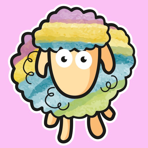 Rainbow Sheep Stickers Unicorn icon