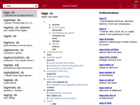 Gyldendal's French Danish Dictionary - Large screenshot 4