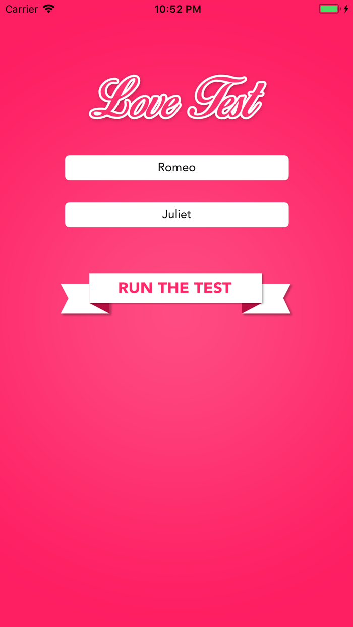 The Love Calculator App