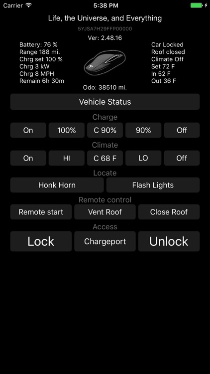 Key fob for Tesla