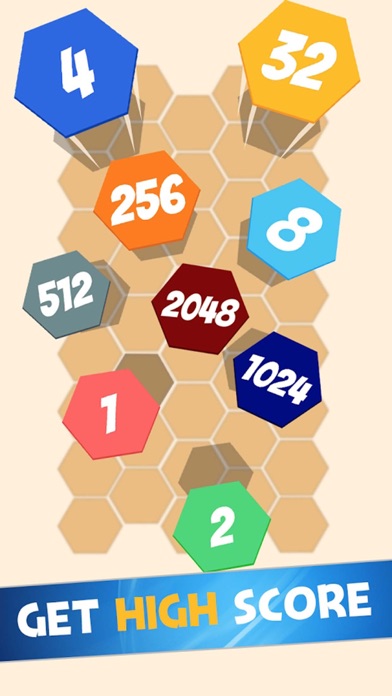 Hexagon 2048-new word fun games screenshot 2