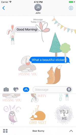 Bear and Bunny - Sticker Pack(圖2)-速報App