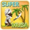 In super musa, the boy must pass through threats to get to his targeted super world