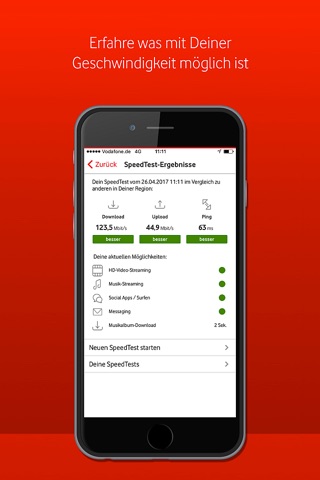 Vodafone SpeedTest screenshot 2