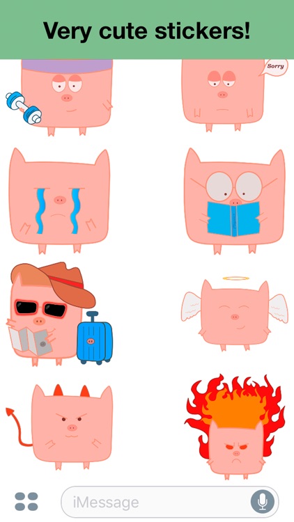 Pink Pig - Cute stickers screenshot-4