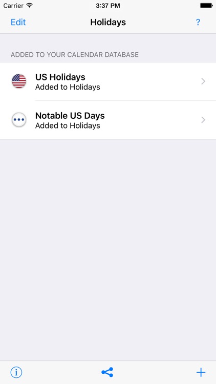 US Holidays - cals with flags screenshot-3