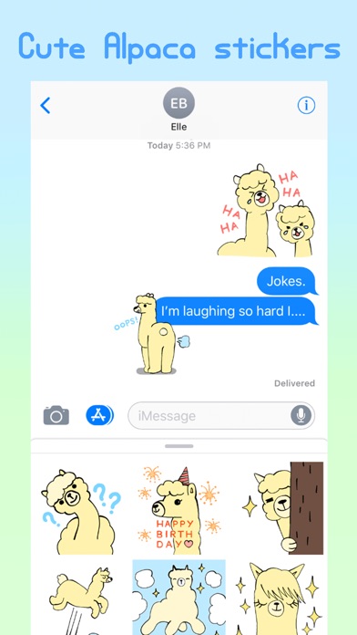 Happy Alpaca Stickers screenshot 2
