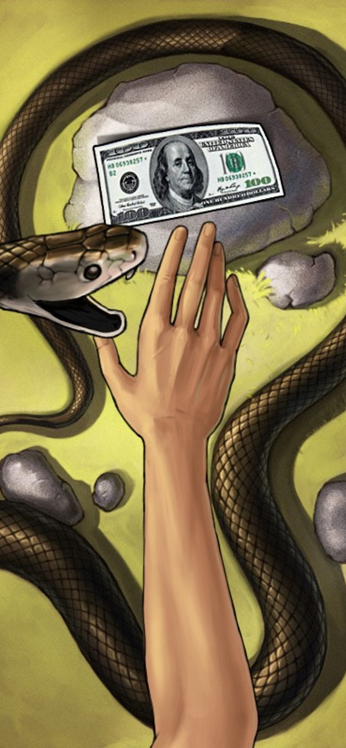 Money or Death - snake attack