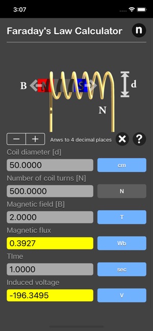 Faraday's Law Calculator