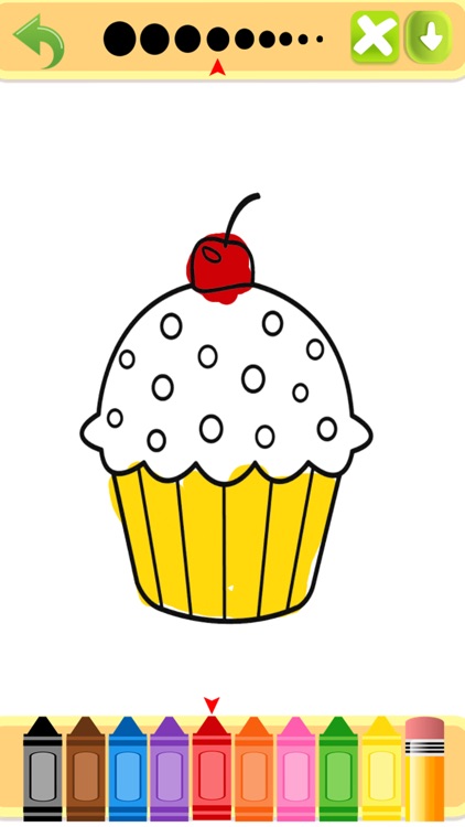 Cute Tasty Cupcakes Coloring Book screenshot-3