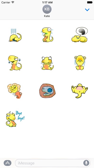 Little Yellow Lizard Sticker screenshot 3
