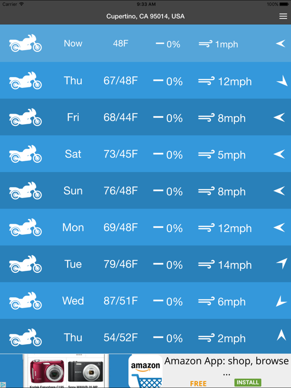 Motorcycle Weather screenshot