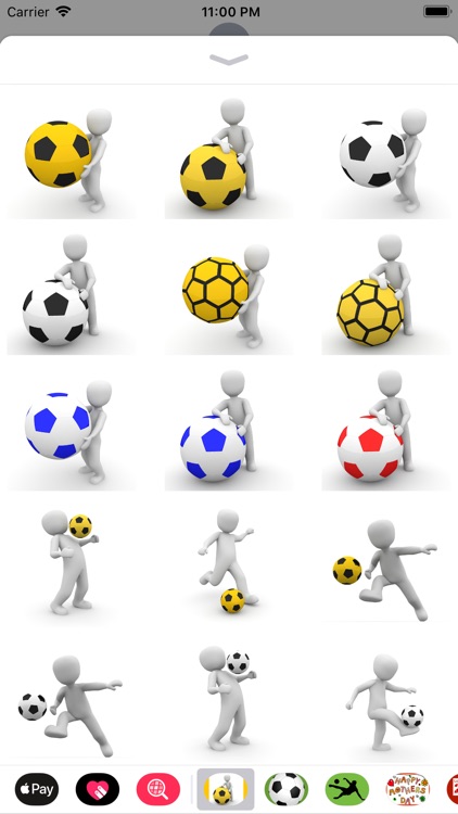 Human and Football Stickers