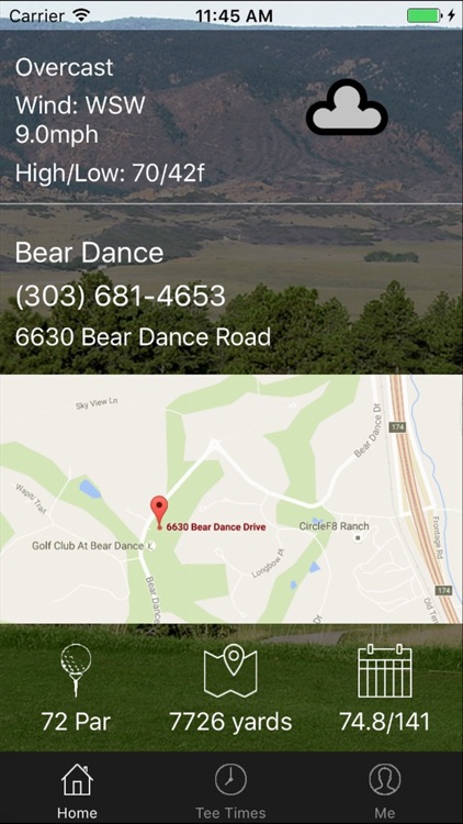 Bear Dance Golf Tee Times