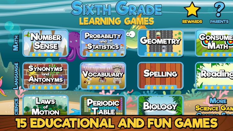 Sixth Grade Learning Games SE screenshot-0