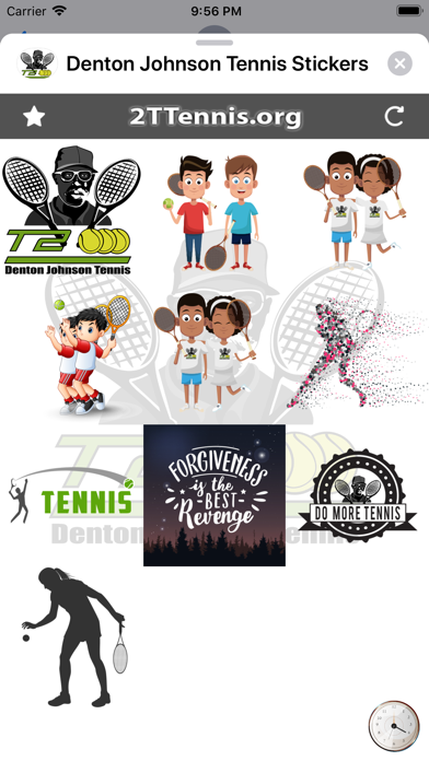 Denton Johnson Tennis Stickers screenshot 2