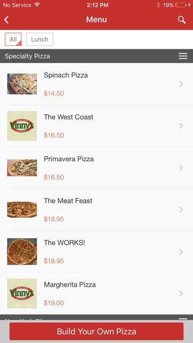 Vinny's Italian Pizzeria screenshot 2