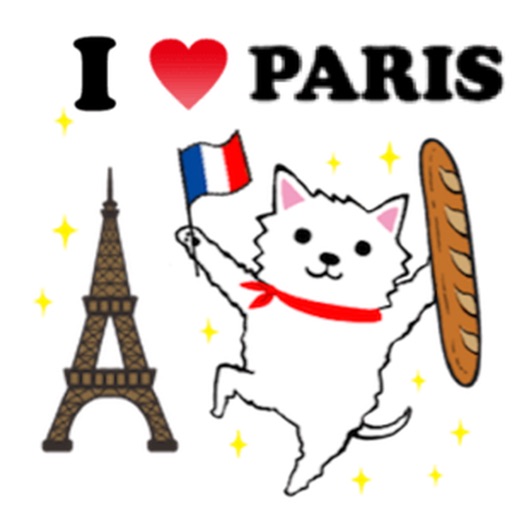 Westie Dog in Paris Sticker