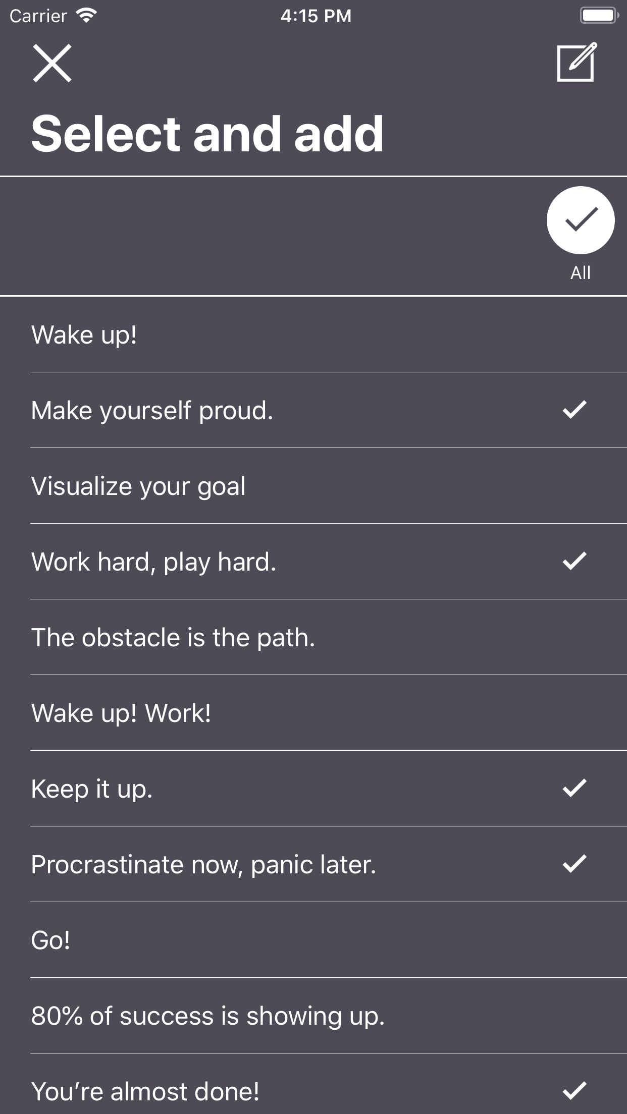 Screenshot do app Cheerleader - Stay Productive