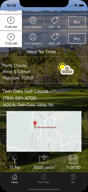 Twin Oaks Golf Tee Times(圖2)-速報App