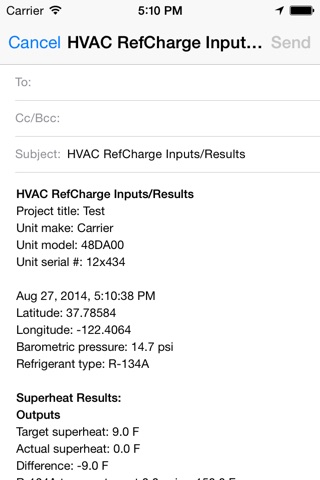 HVAC RefCharge screenshot 4