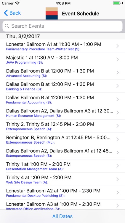 BPA Schedule