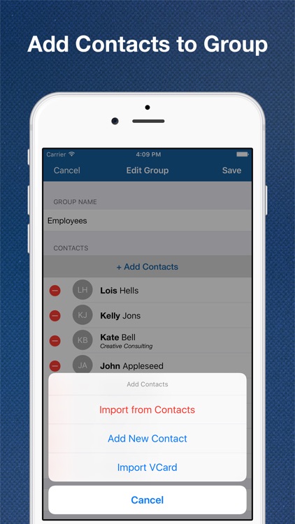 My Groups - Contact Manager