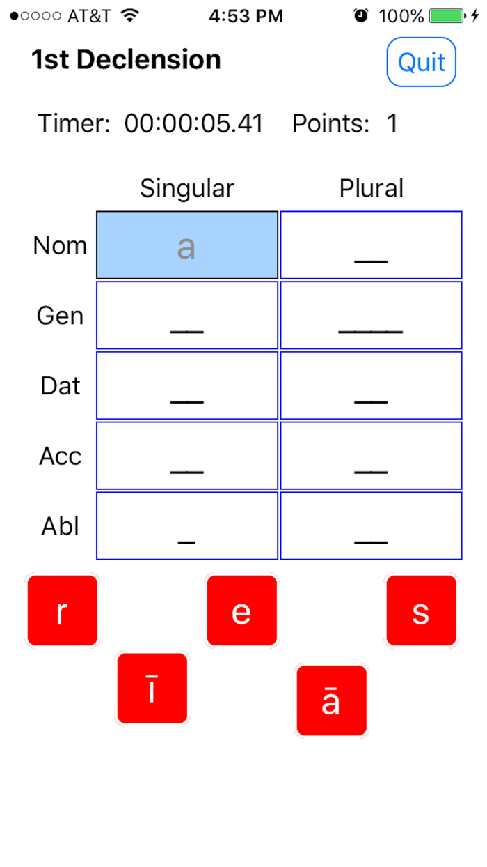 Latin Tutor Game Declensions