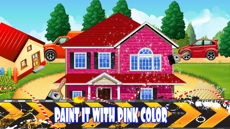 Girl Pink House Construction screenshot-3