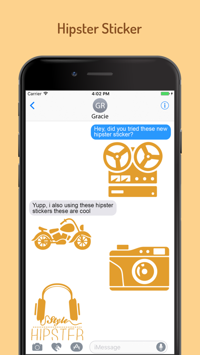 Hipster Stickers for iMessage screenshot 4