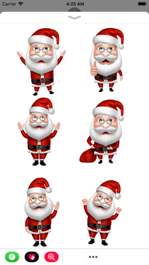 3D Santa Stickers