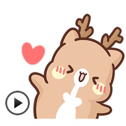 Animated Cute Reindeer Sticker