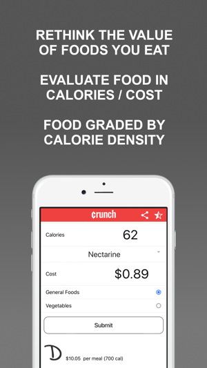 ¢runch: food cost per calories