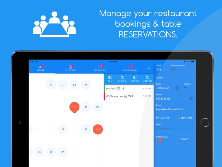 Table Reservation by SASSCO