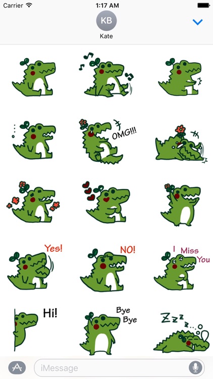 Small Crocodile Emoji Sticker