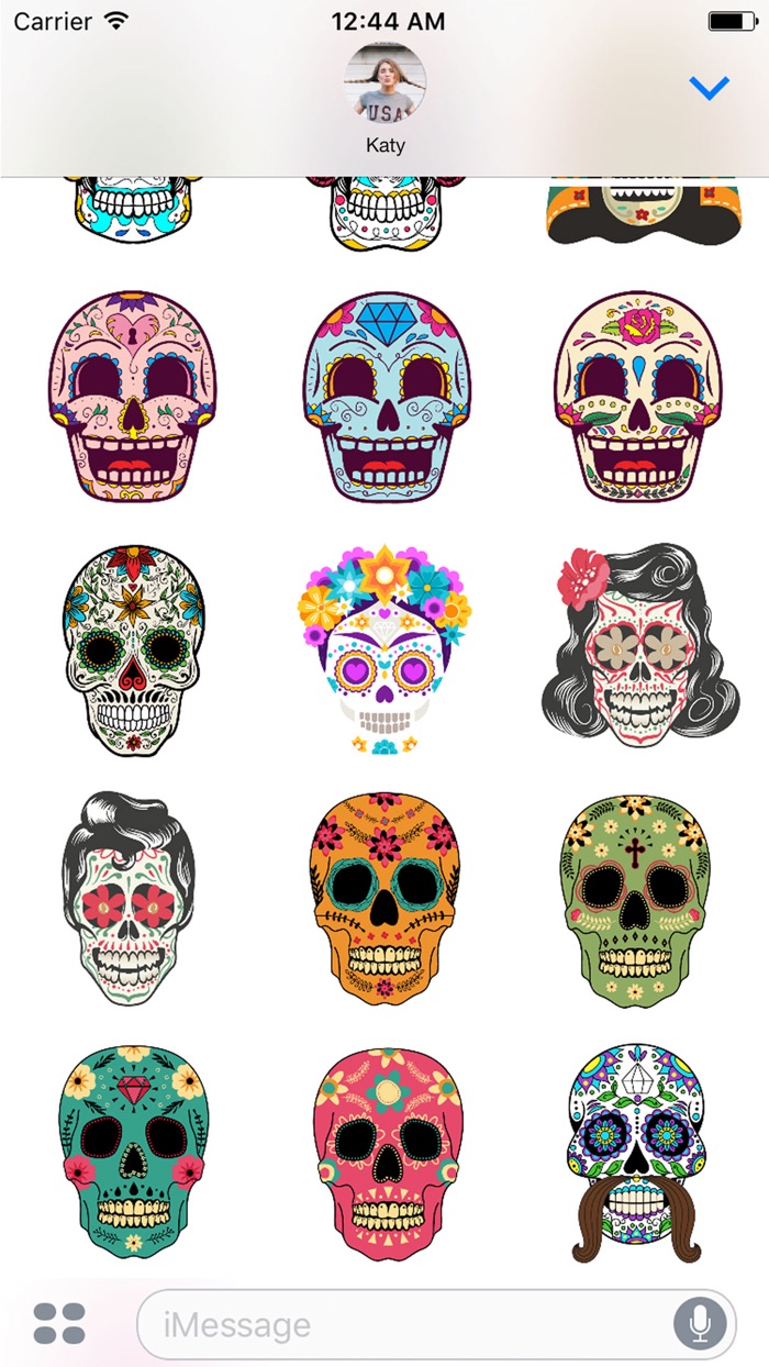 Dias de los Muertos - Colorful Sugar Skulls