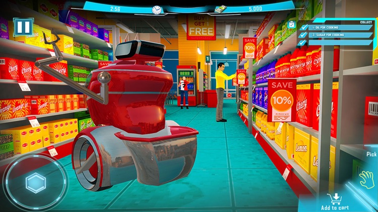 Futuristic Robot Shopping Cart