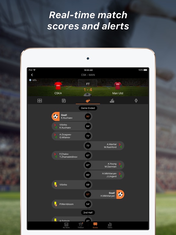 90min - Live Soccer Scores, News & Schedules Screenshot