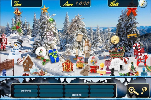 Hidden Objects Winter Snow Christmas Holiday Time screenshot 2