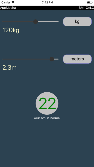 AppMecha BMI Calculator screenshot 2
