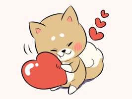 This is a pretty puppy's sticker