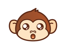 Activities of Monkey Cute Stickers
