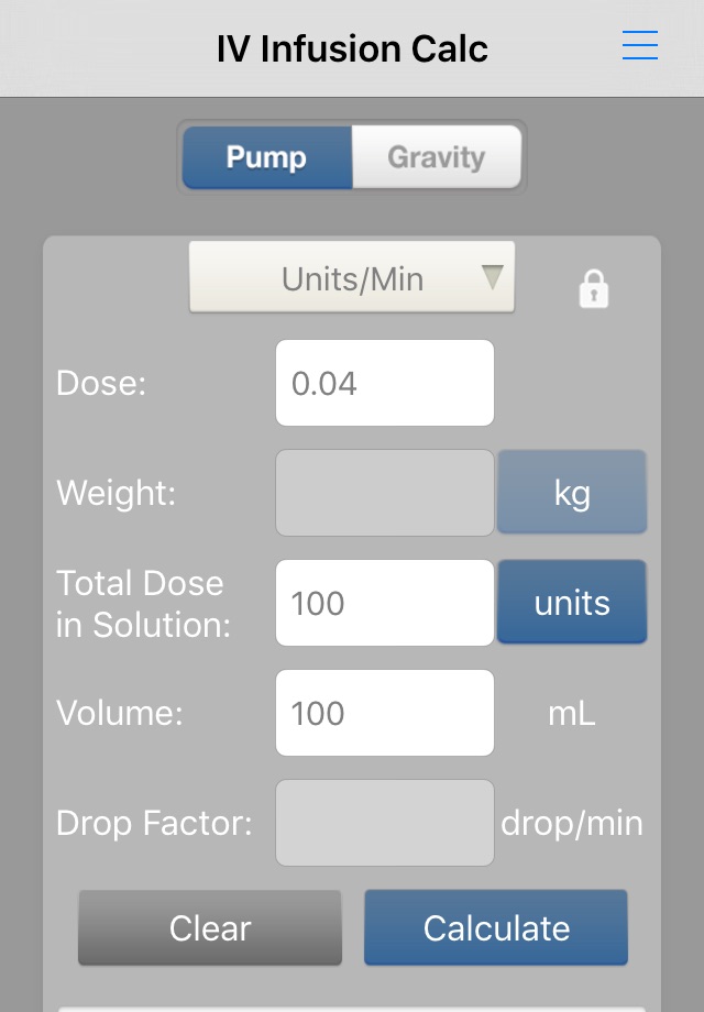 IV Infusion Calculator screenshot 4