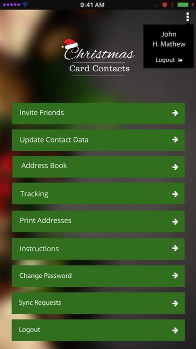 Christmas Card Contacts screenshot 2