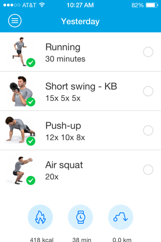 Formupgrade fitness app - náhled