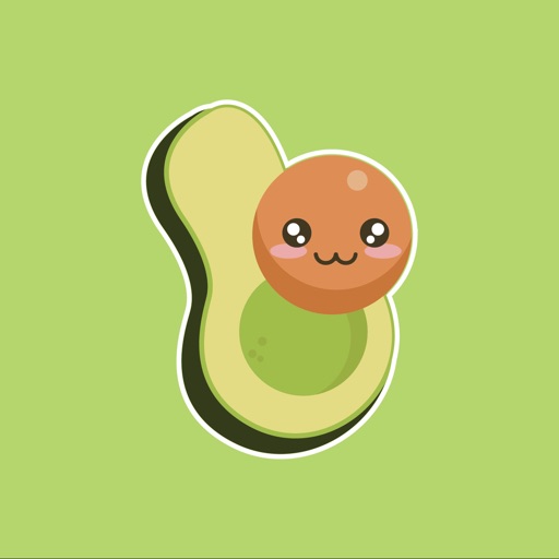 Avocado Emoji - Kawaii Version icon