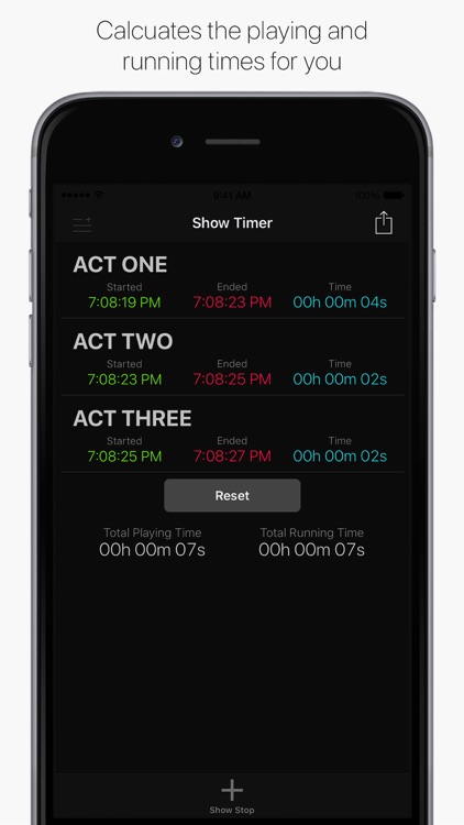 Stage Manager Stopwatch