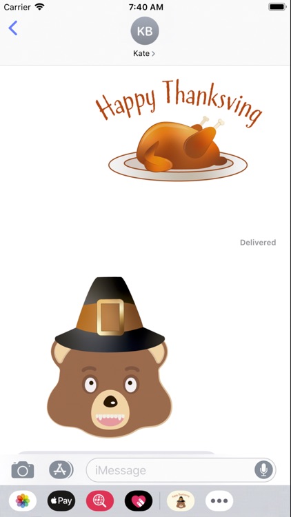 Thanksgiving Bear Emoji